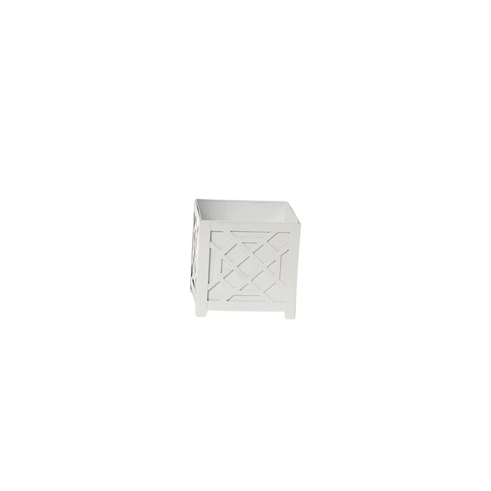 Laser Fretwork Square Metal Planter