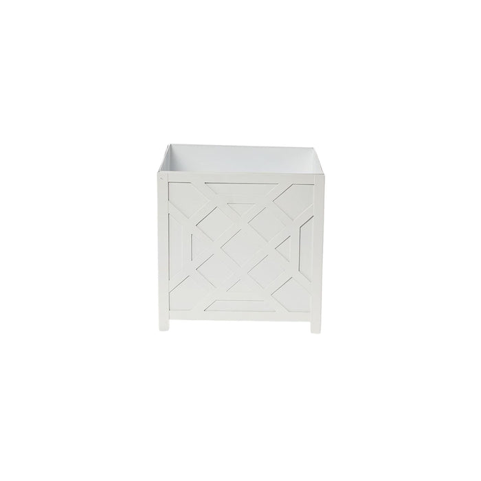 Laser Fretwork Square Metal Planter