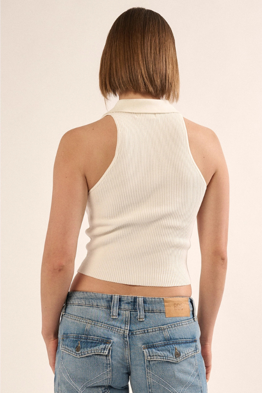 Layla Knit Tank Top - Off White