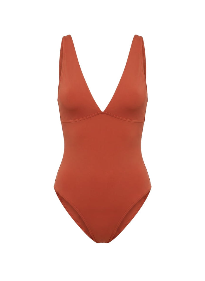 One-Piece Emmanuela Swimwear Leona V-neck One-piece Terracota Apoella