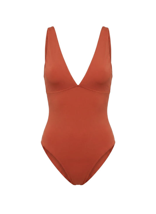 One-Piece Emmanuela Swimwear Leona V-neck One-piece Terracota Apoella