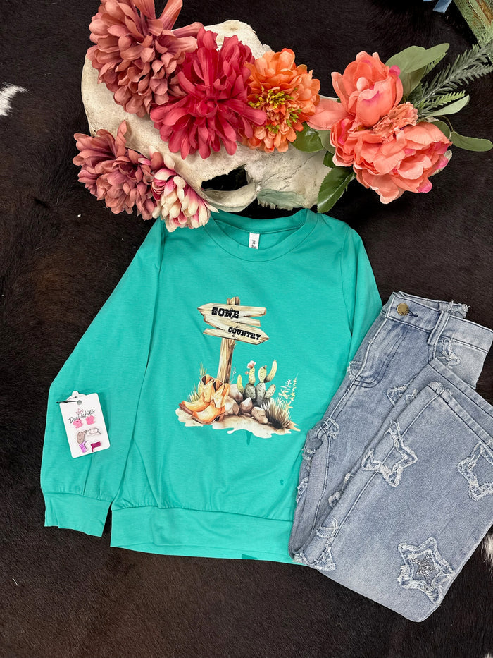 Li’l Britches Teal Long Sleeve Top by ML Kids