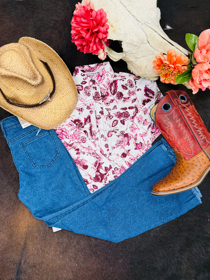 Li'l Britches Tooled Floral Flare