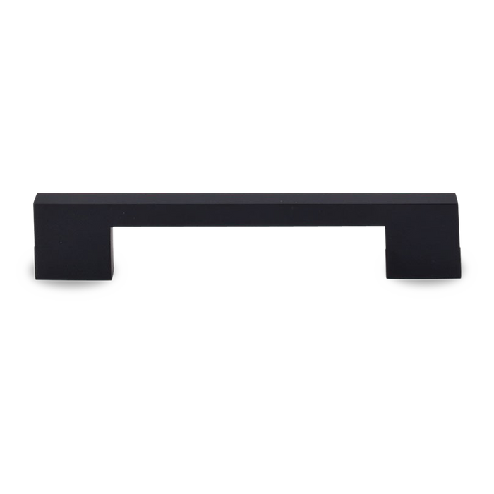 Contemporary with a seamless design, this pull has a black finish contributing to its modern appeal.
