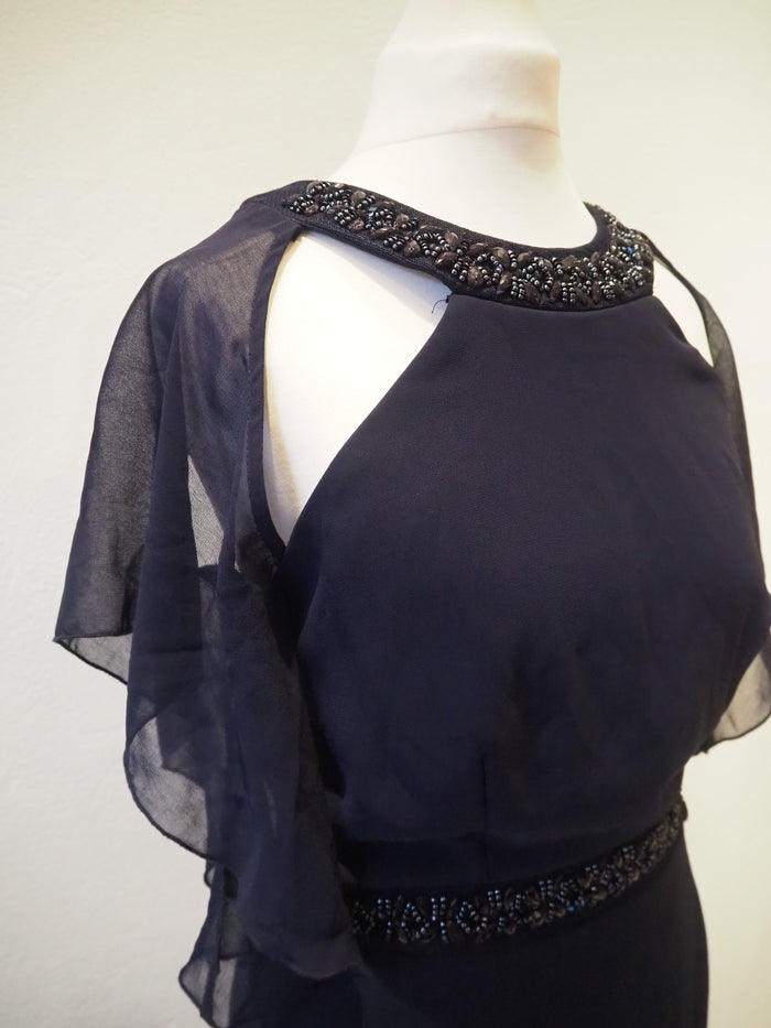 Little Black Dress Navy Maxi Dress Size 10