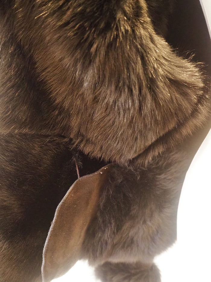 LK Bennett Black Suede Fur Jacket Medium (RRP £595)