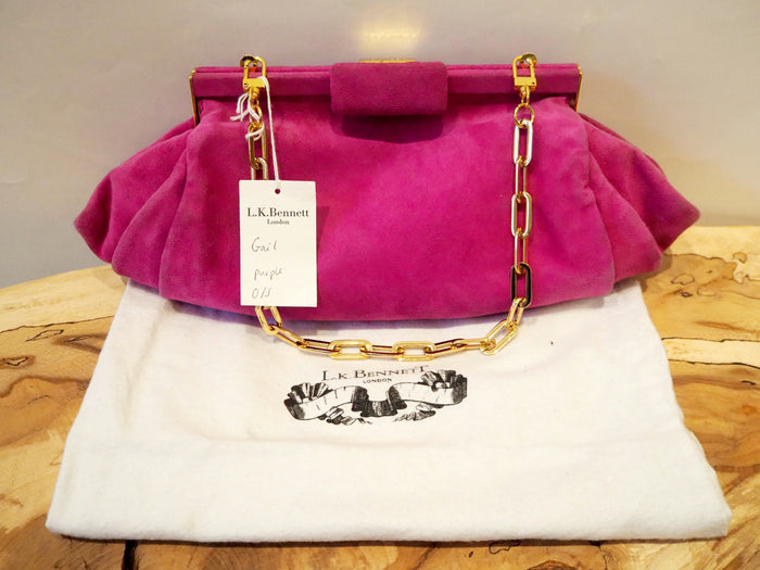 L.K Bennett Purple Suede Bag