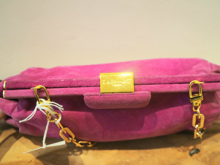 L.K Bennett Purple Suede Bag
