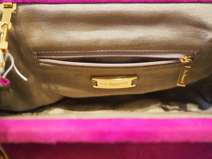 L.K Bennett Purple Suede Bag