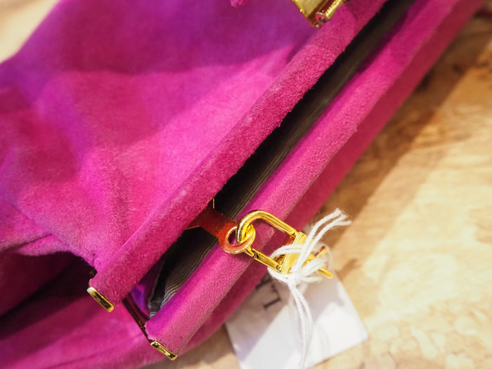 L.K Bennett Purple Suede Bag