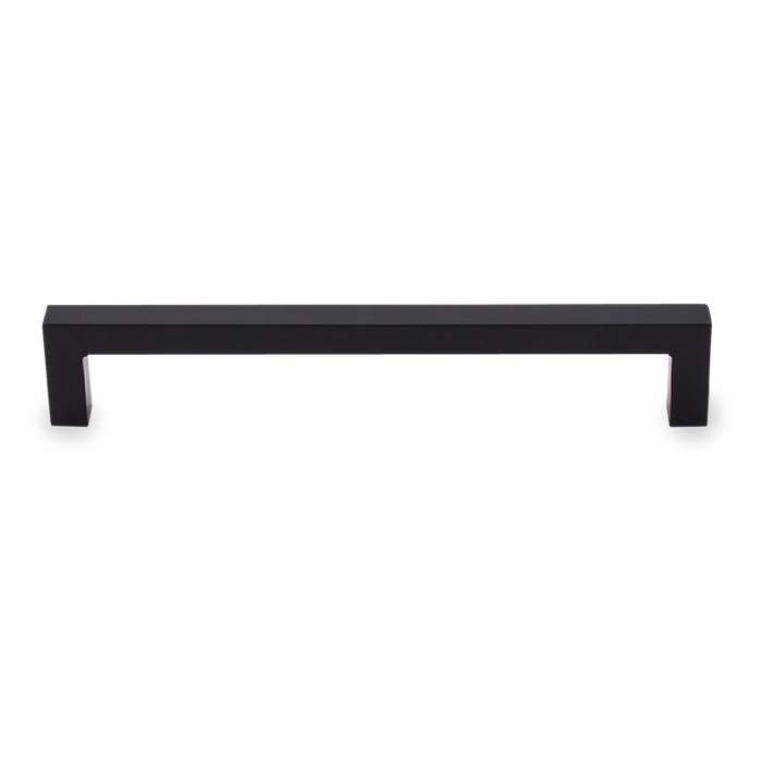 A seamless, contemporary pull with a rectangular shape.