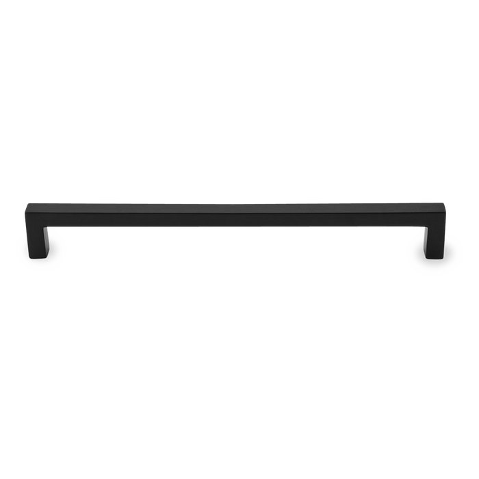 A seamless, contemporary pull with a rectangular shape.