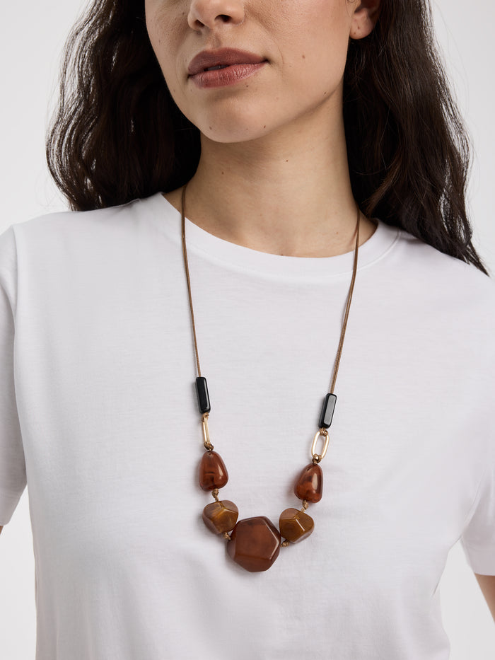 Long Cord Necklace with Beads