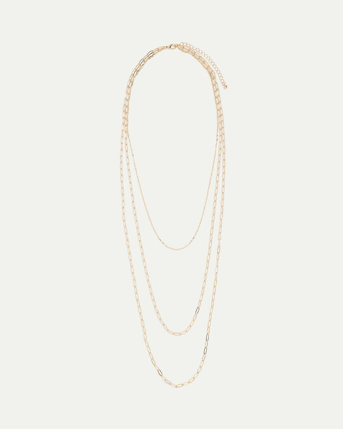 Long Necklace with Paperclip Chains