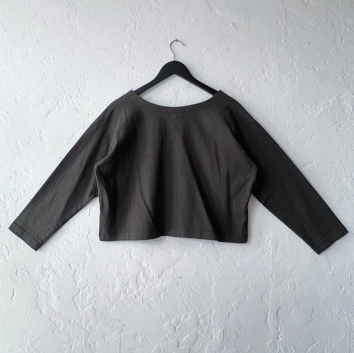 Long Sleeve Button Front Shirt in Kelp
