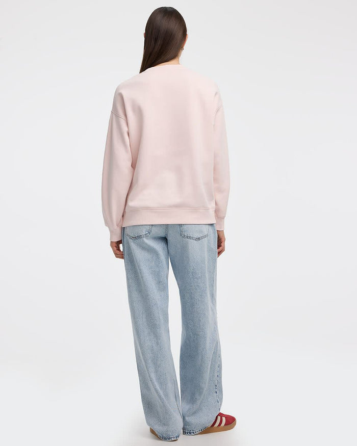 Long-Sleeve Crew-Neck Fleece Sweatshirt