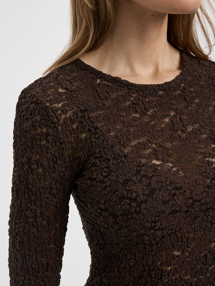Long-Sleeve Lace Top