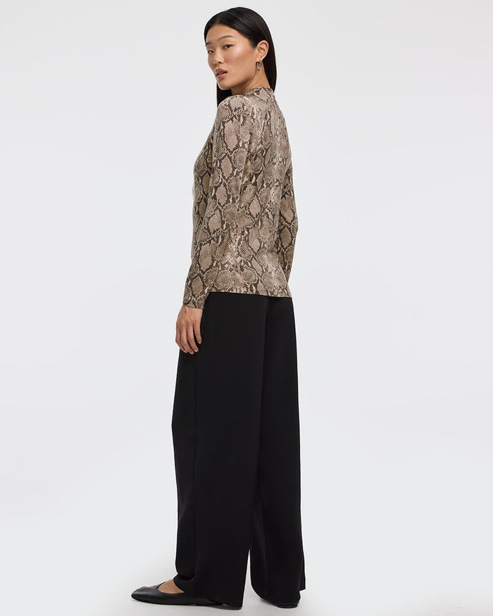 Long-Sleeve Mock-Neck Top