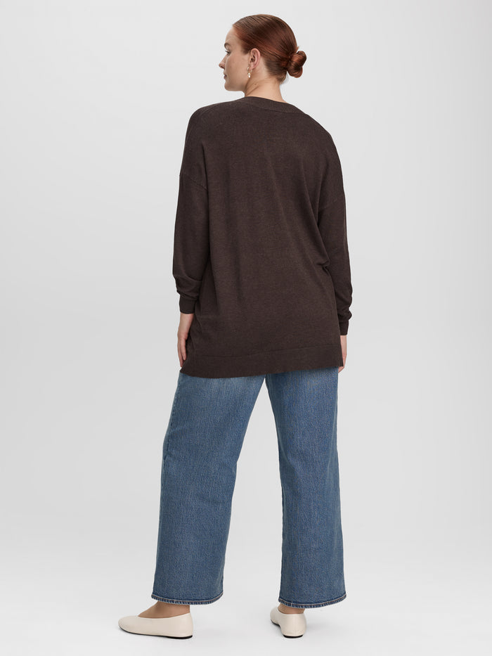 Long-Sleeve Open Cardigan with Pockets - R Essentials