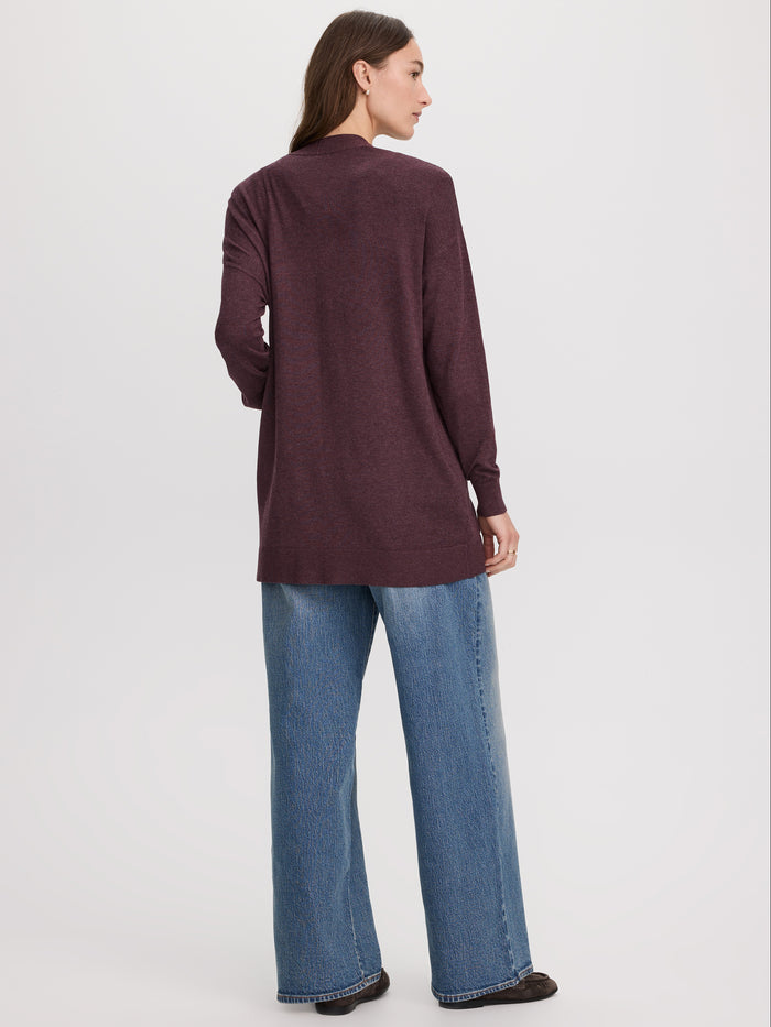 Long-Sleeve Open Cardigan with Pockets - R Essentials