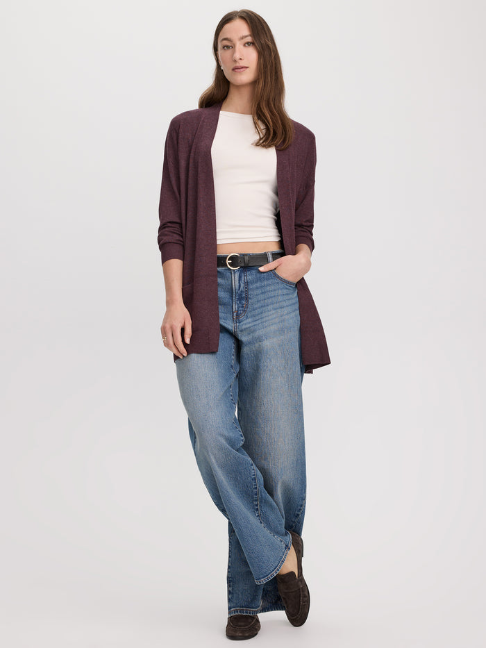 Long-Sleeve Open Cardigan with Pockets - R Essentials