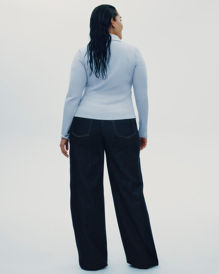 Long-Sleeve Polo Sweater