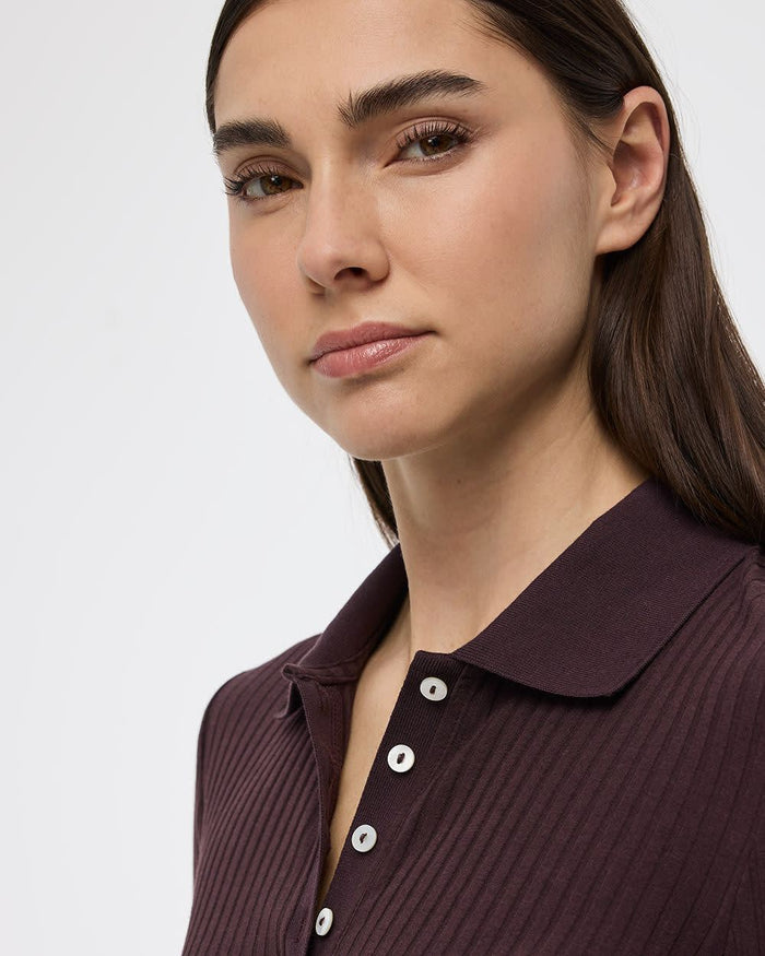Long-Sleeve Polo Sweater