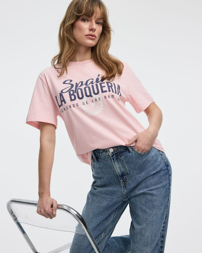 Loose Crew-Neck Graphic T-Shirt