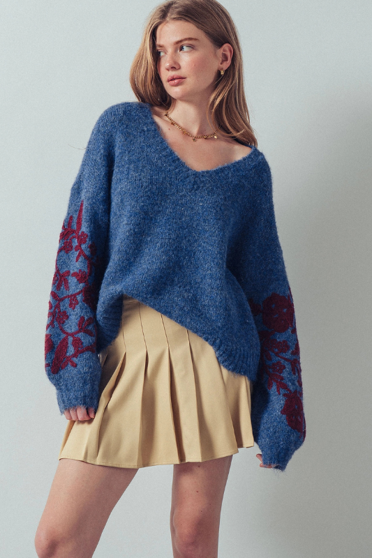 Love Letter Embroidered Sweater
