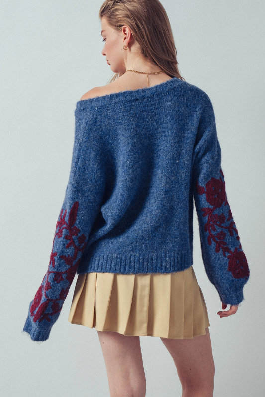 Love Letter Embroidered Sweater
