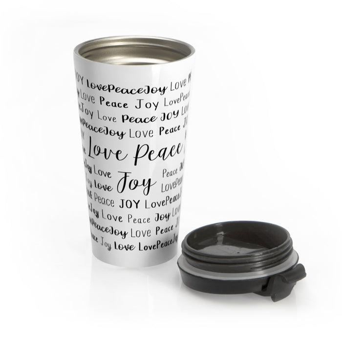 LovePeaceJoy Travel Mug