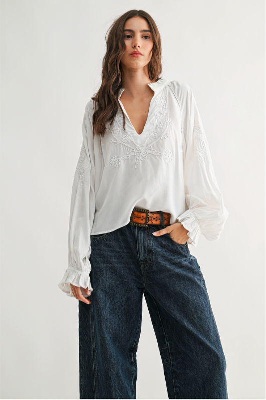 Luna Peasant Blouse