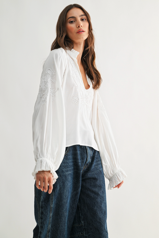 Luna Peasant Blouse