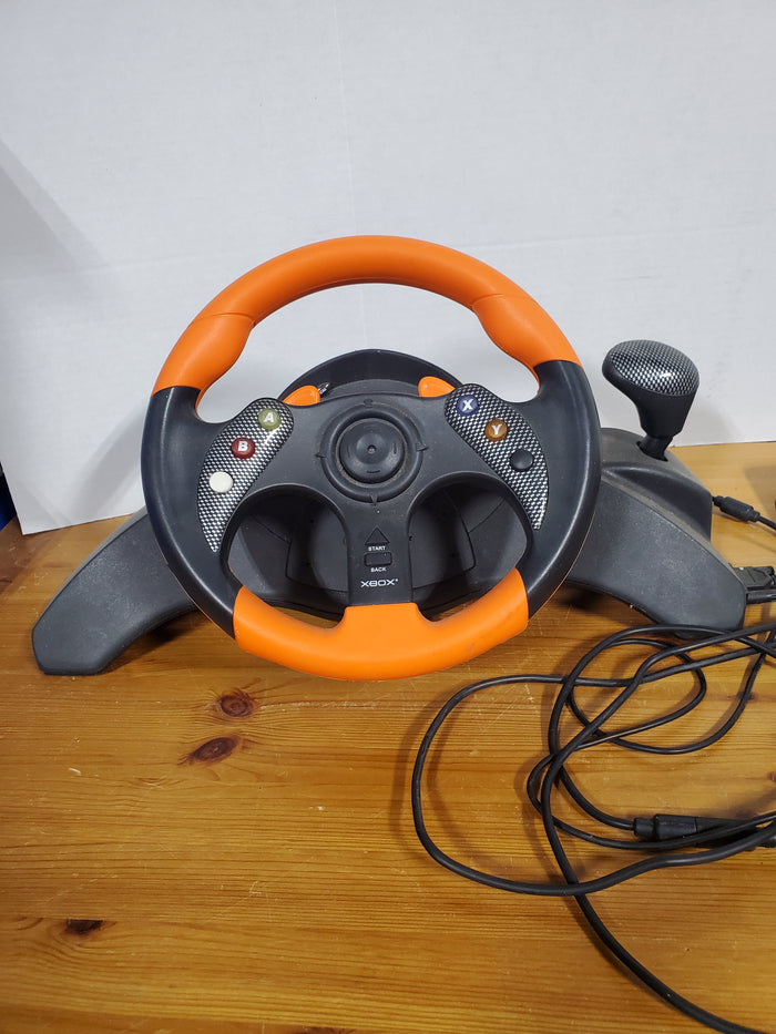 MadCatz MC2 Xbox Steering Wheel with Gas and Brake Pedal UNTESTED