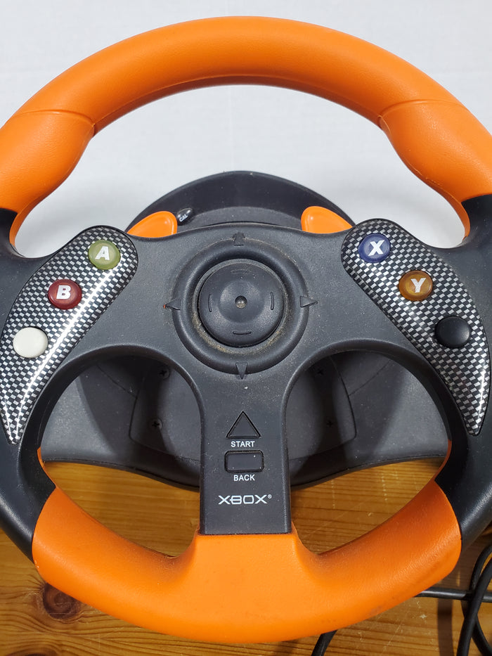 MadCatz MC2 Xbox Steering Wheel with Gas and Brake Pedal UNTESTED
