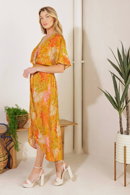Mai Tie Midi Dress