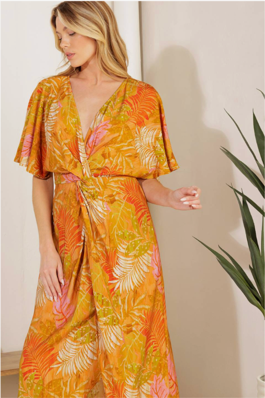 Mai Tie Midi Dress
