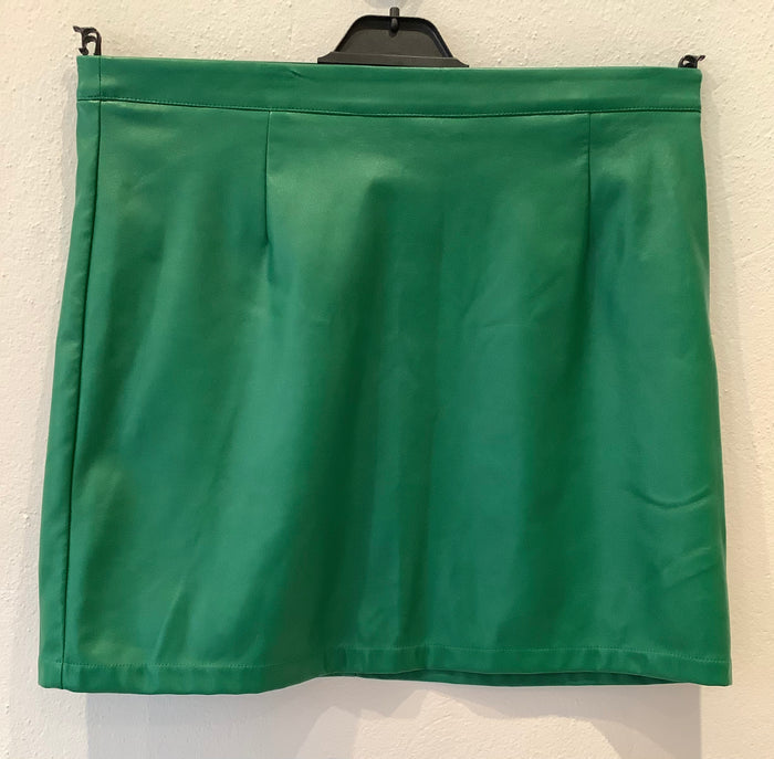 Maisy Boutique Green Leather Skirt 14