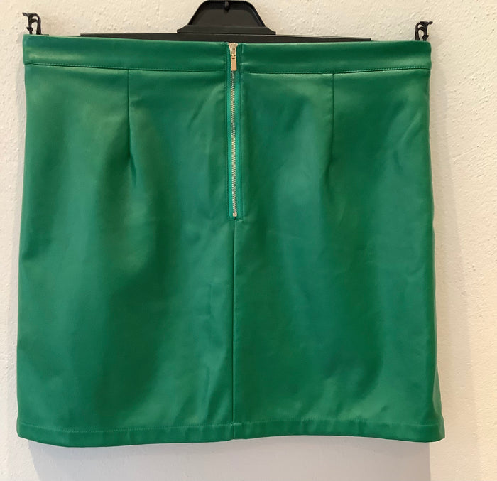 Maisy Boutique Green Leather Skirt 14
