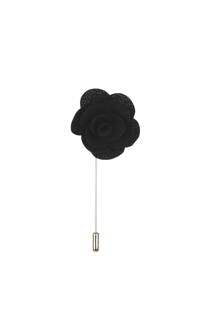 Man In Black Flower Lapel Pin