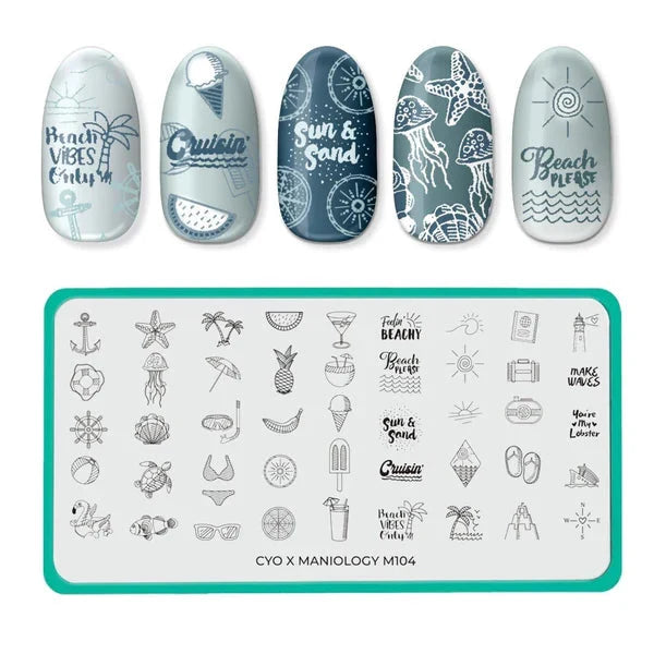 Maniology Stamping Plate | Sun & Sand M104