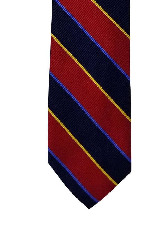 Maroon and Navy Multi-Striped Pre-tied Tie, Tie, GoTie