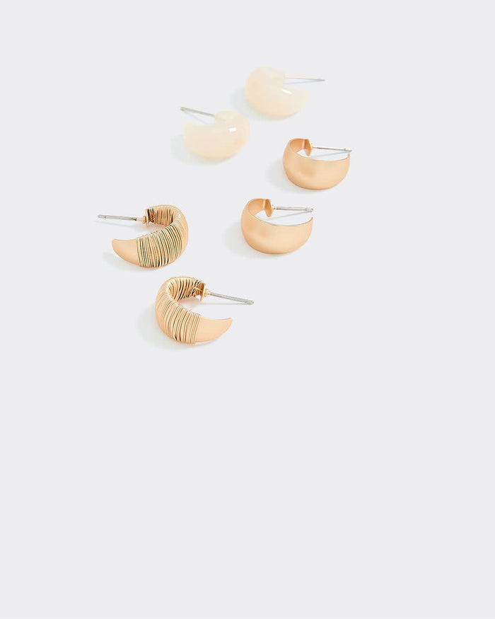 Matte Hoops - 3 Pairs