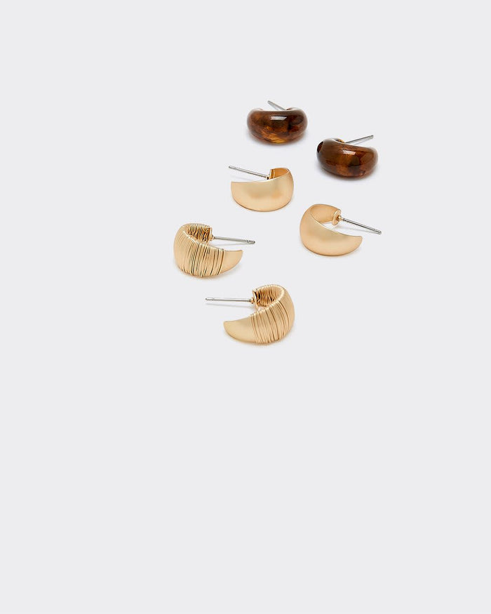Matte Hoops - 3 Pairs