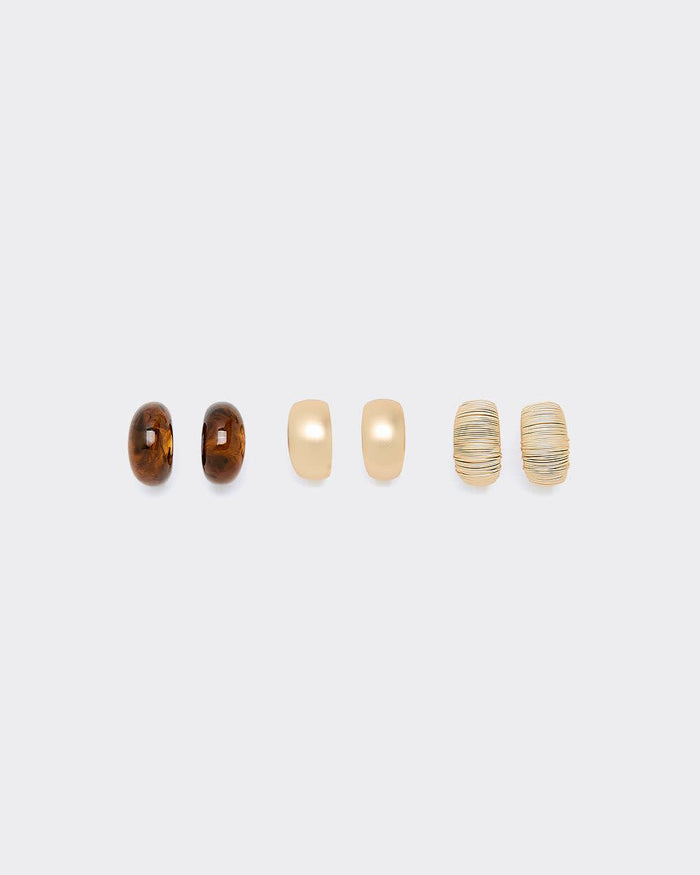 Matte Hoops - 3 Pairs
