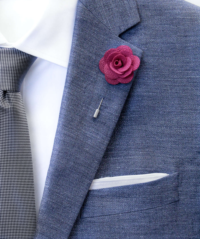 Mega Magenta Flower Lapel Pin