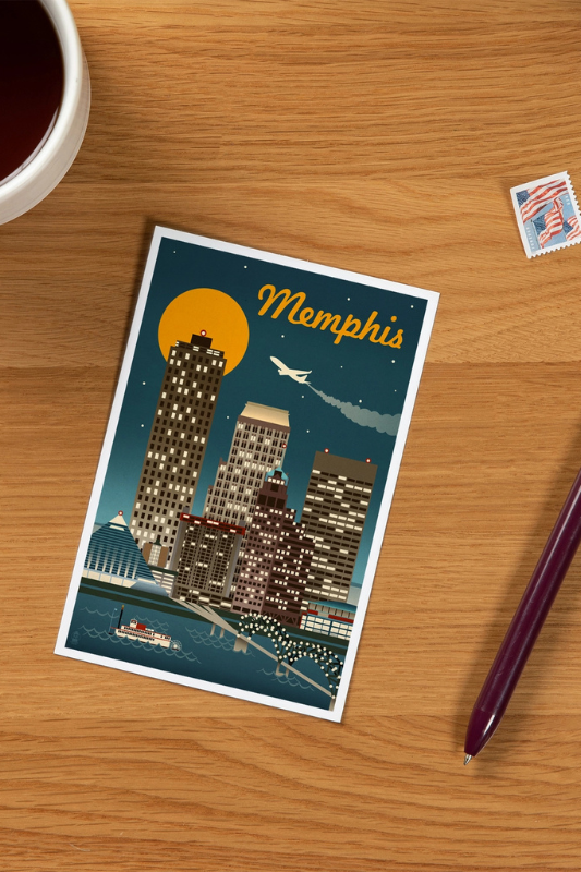Memphis Skyline Postcard
