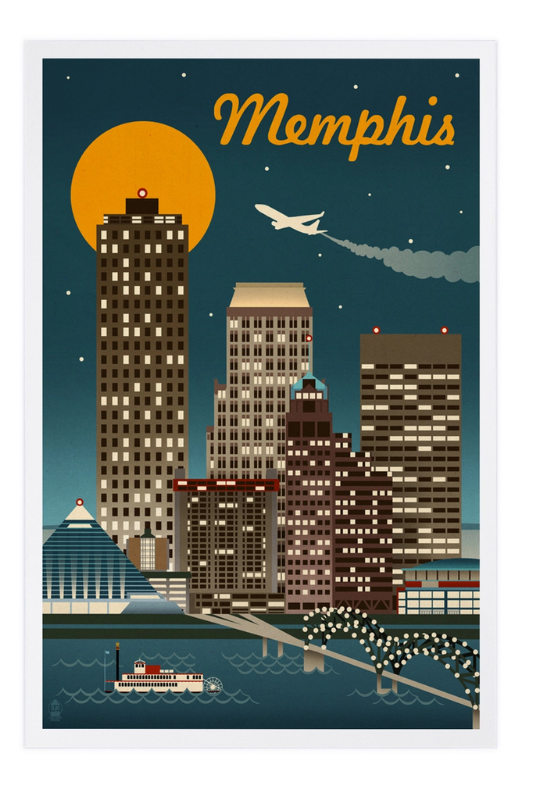 Memphis Skyline Postcard