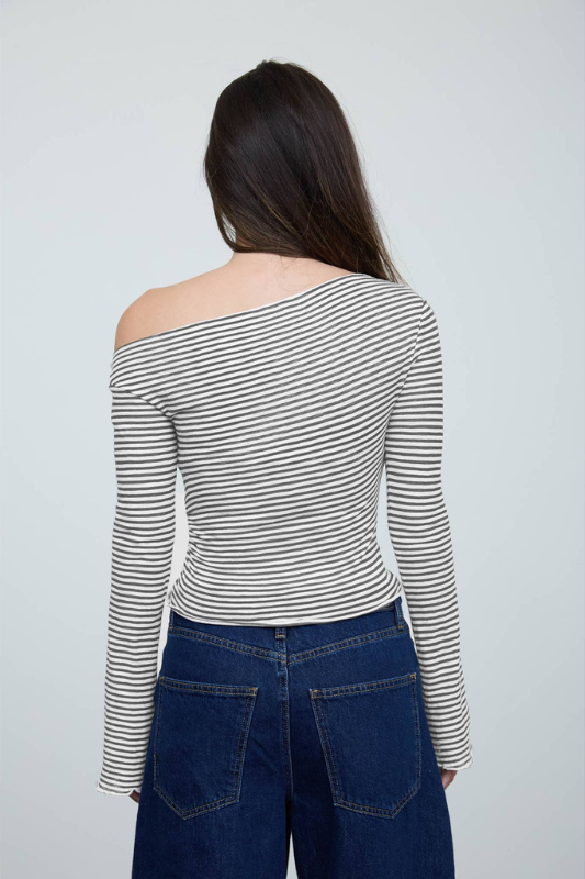 Mera Striped Knit Top