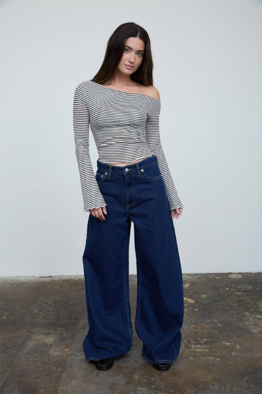 Mera Striped Knit Top
